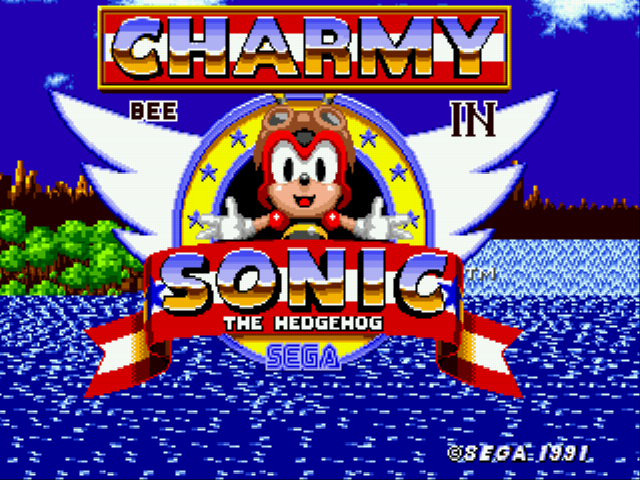 Charmy Bee in Sonic the Hedgehog Title Screen